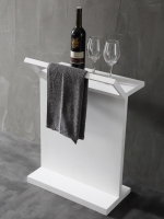Cтолик для ванной комнаты ABBER Stein AS1637 с полотенцедержателем, белый