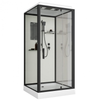 Душевая кабина Niagara Standart ST100/15Q/BL профиль черный, стекло прозрачное