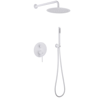 Душевая система ABBER Emotion AF8818W скрытого монтажа без излива, белый матовый