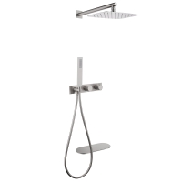 Душевая система ABBER Rund AF8750SP скрытого монтажа с изливом, термостат, сатин