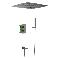 Душевая система Timo Petruma SX-5019/18SM скрытого монтажа с термостатом, черное золото