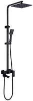 Душевая стойка ABBER Daheim AF8216BL с изливом, черный матовый