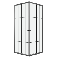 Душевое ограждение Niagara Eco NG-1008-14QKL (80х80х190) квадрат,раздвижное,черный,стекло клетка