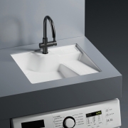 Раковина на стиральную машину встраиваемая снизу ABBER Rechteck AC2224R белая