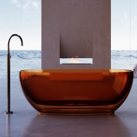 Прозрачная ванна ABBER Kristall AT9703Opal коричневая