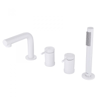 Смеситель ABBER Emotion AF8813W на борт ванны, белый матовый