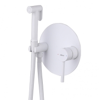 Смеситель ABBER Emotion AF8826W с гигиеническим душем, белый матовый