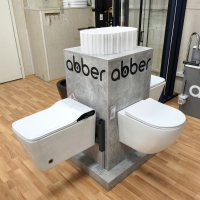 Стенд ABBER для 4-х унитазов и раковины серый