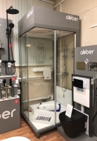 Стенд ABBER для угла 100, дверь 100 и шторка 80