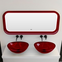 Зеркало для ванной ABBER Kristall AT6702Rubin с подсветкой